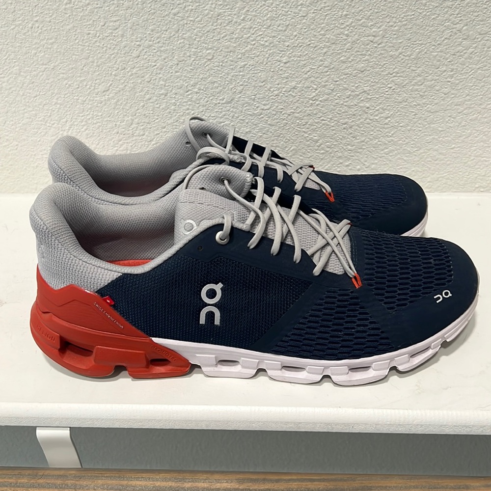 On Running Athletic Shoes Blue and Orange CloudTec Performance